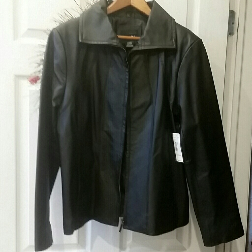 NEW WITH TAGS Black leather jacket